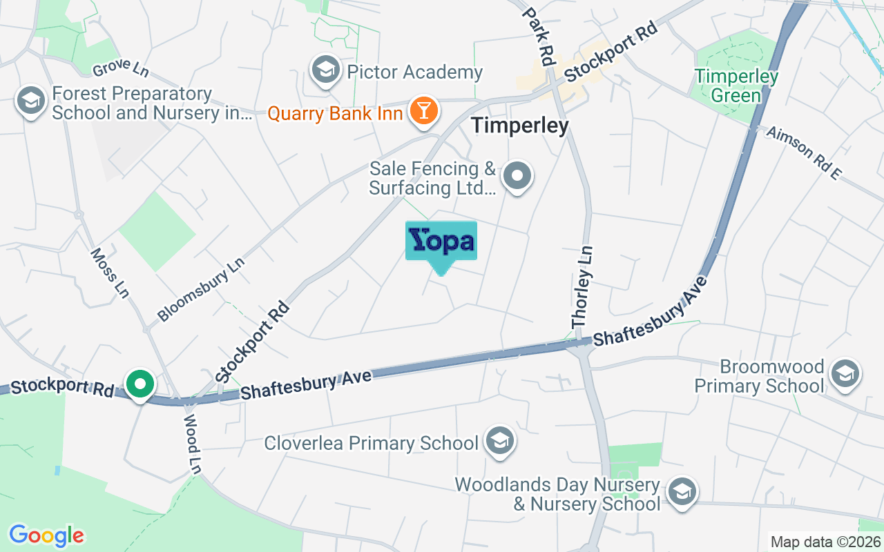 Map showing the location of WA15 7TJ