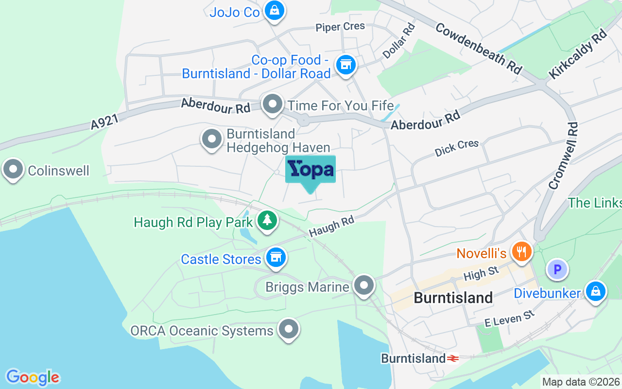 Map showing the location of KY3 0DP