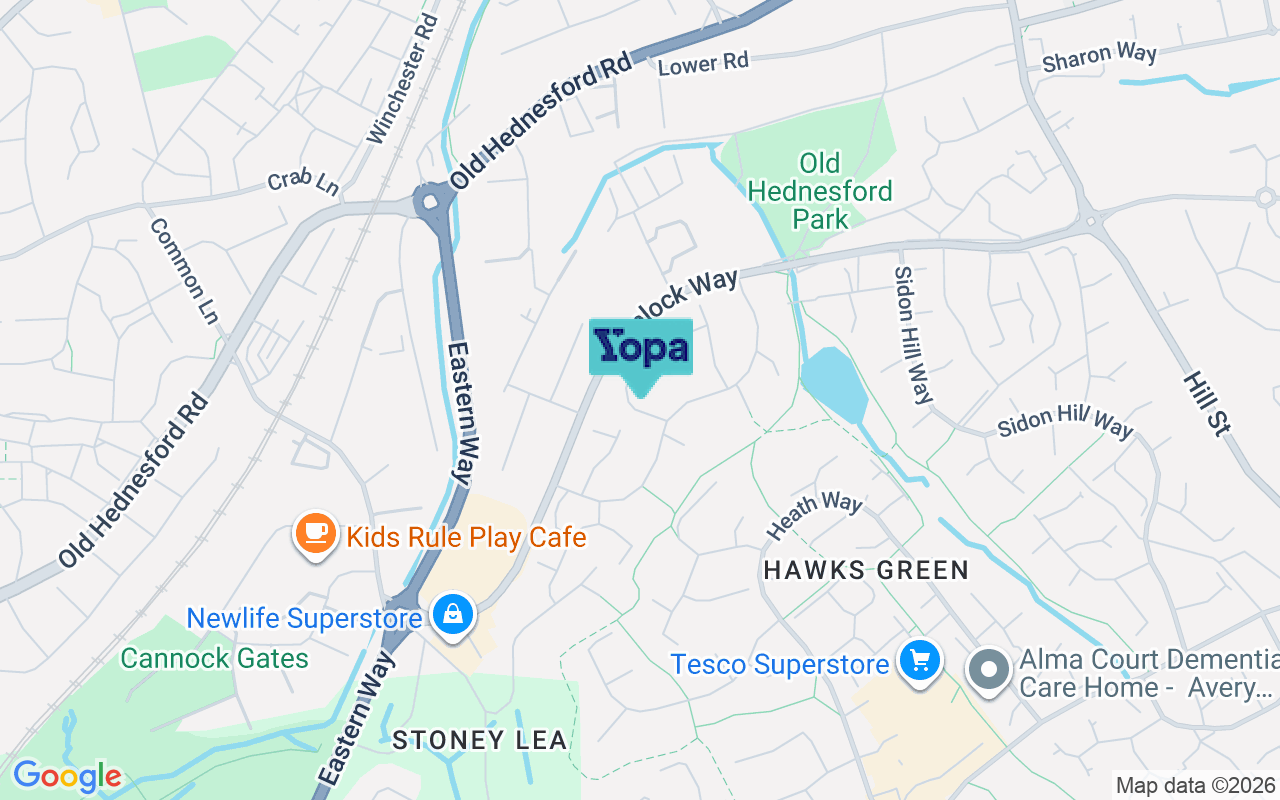 Map showing the location of WS11 7ZQ