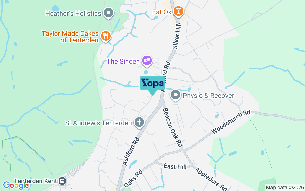 Map showing the location of TN30 6QT