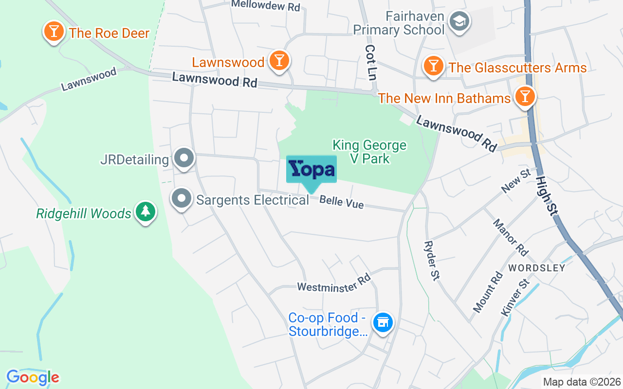 Map showing the location of DY8 5DB
