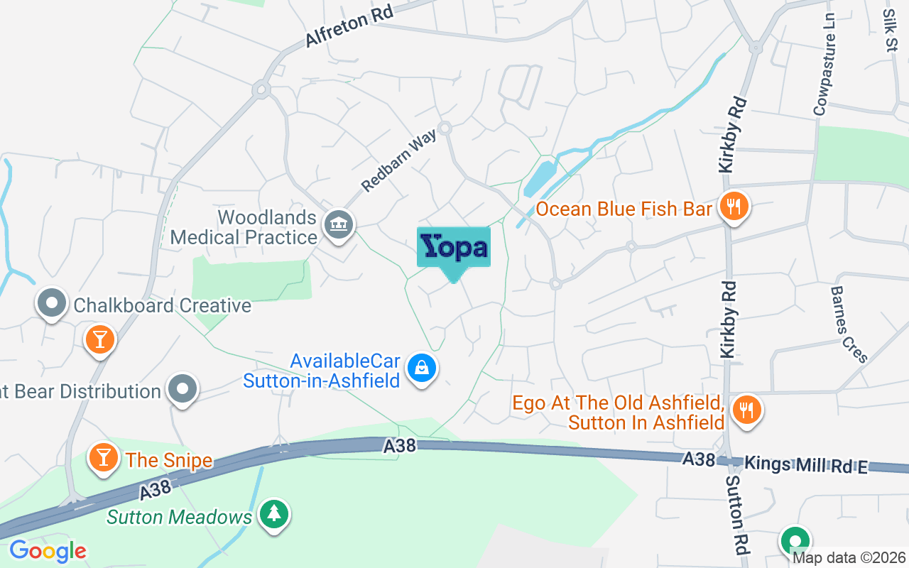 Map showing the location of NG17 1NL