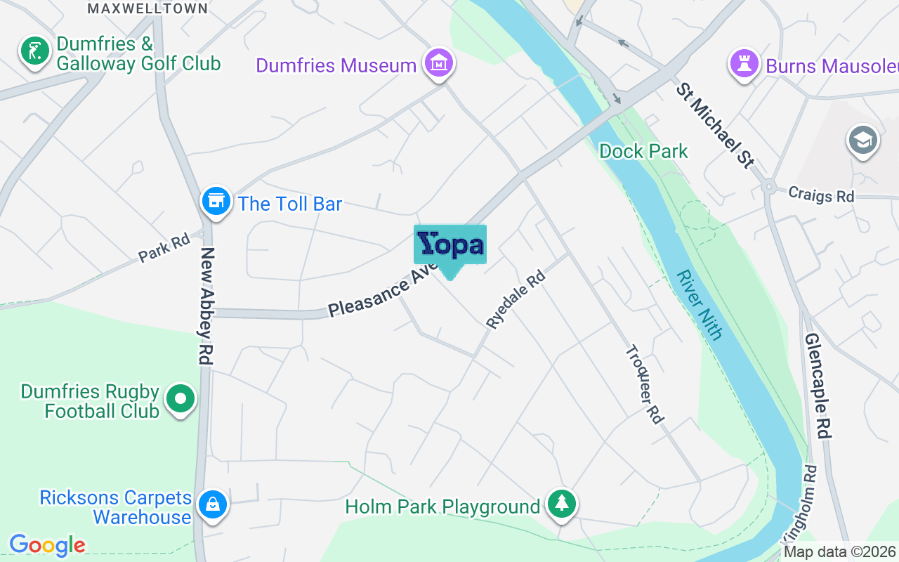 Map showing the location of DG2 7JP