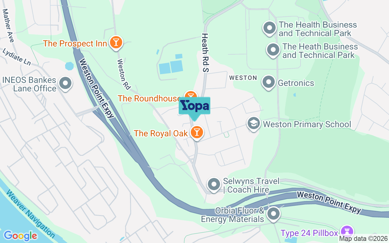 Map showing the location of WA7 4RP