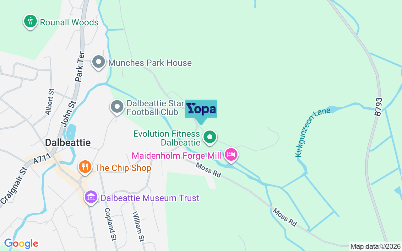Map showing the location of DG5 4JA