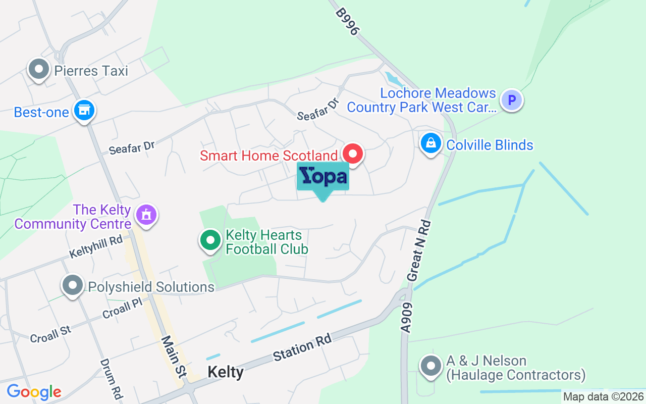 Map showing the location of KY4 0FH