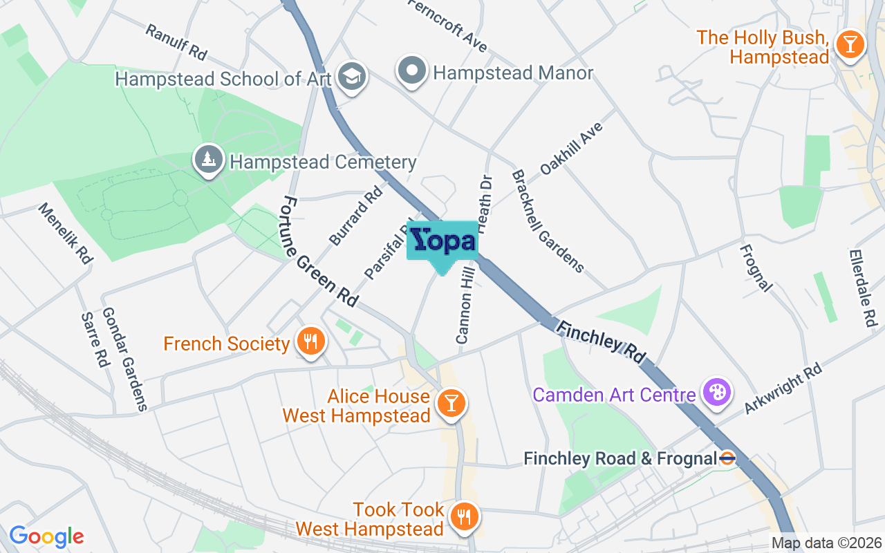 Map showing the location of NW6 1JY