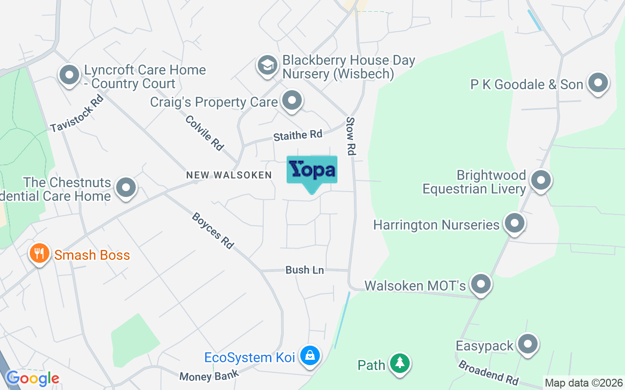 Map showing the location of PE13 3SL