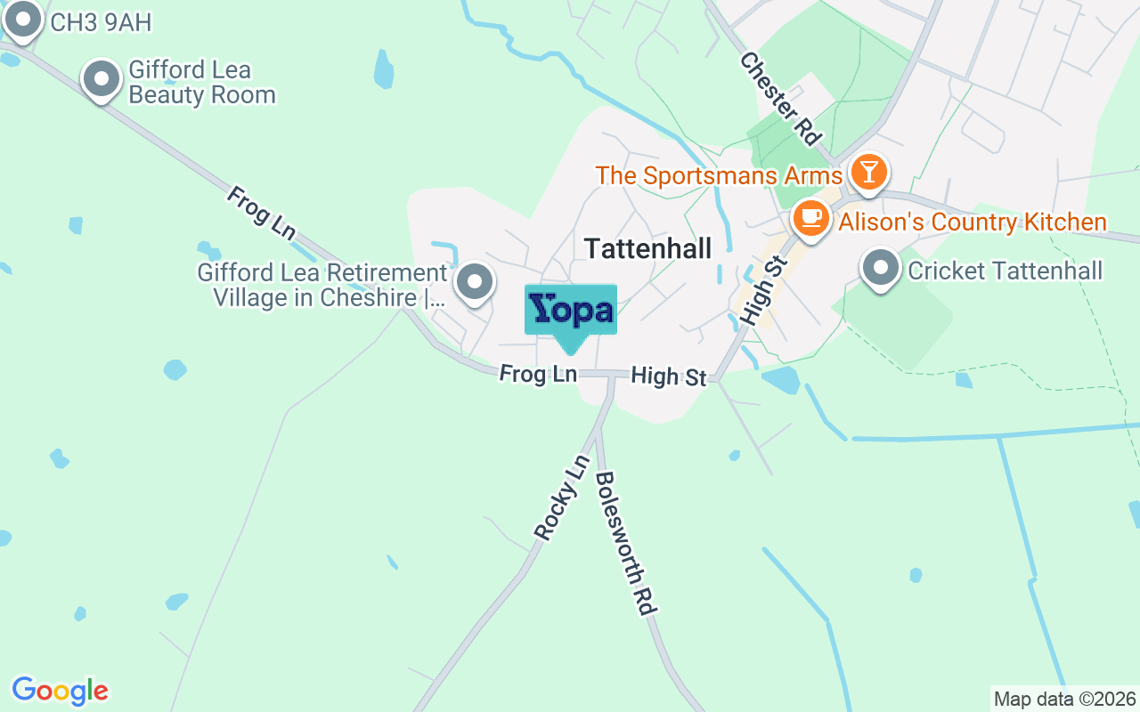 Map showing the location of CH3 9EY