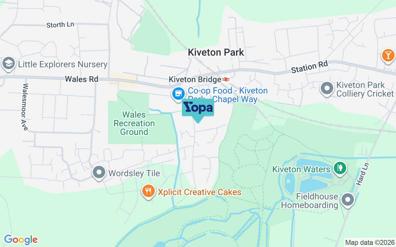 Map showing the location of S26 6QT