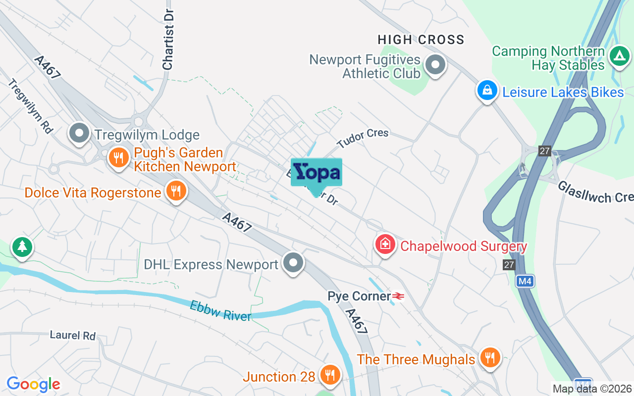 Map showing the location of NP10 9BX
