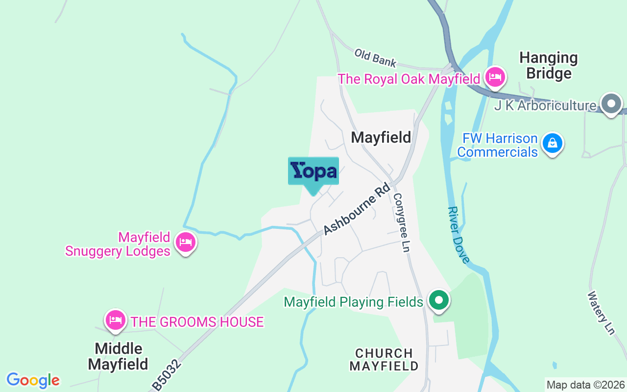 Map showing the location of DE6 2LP