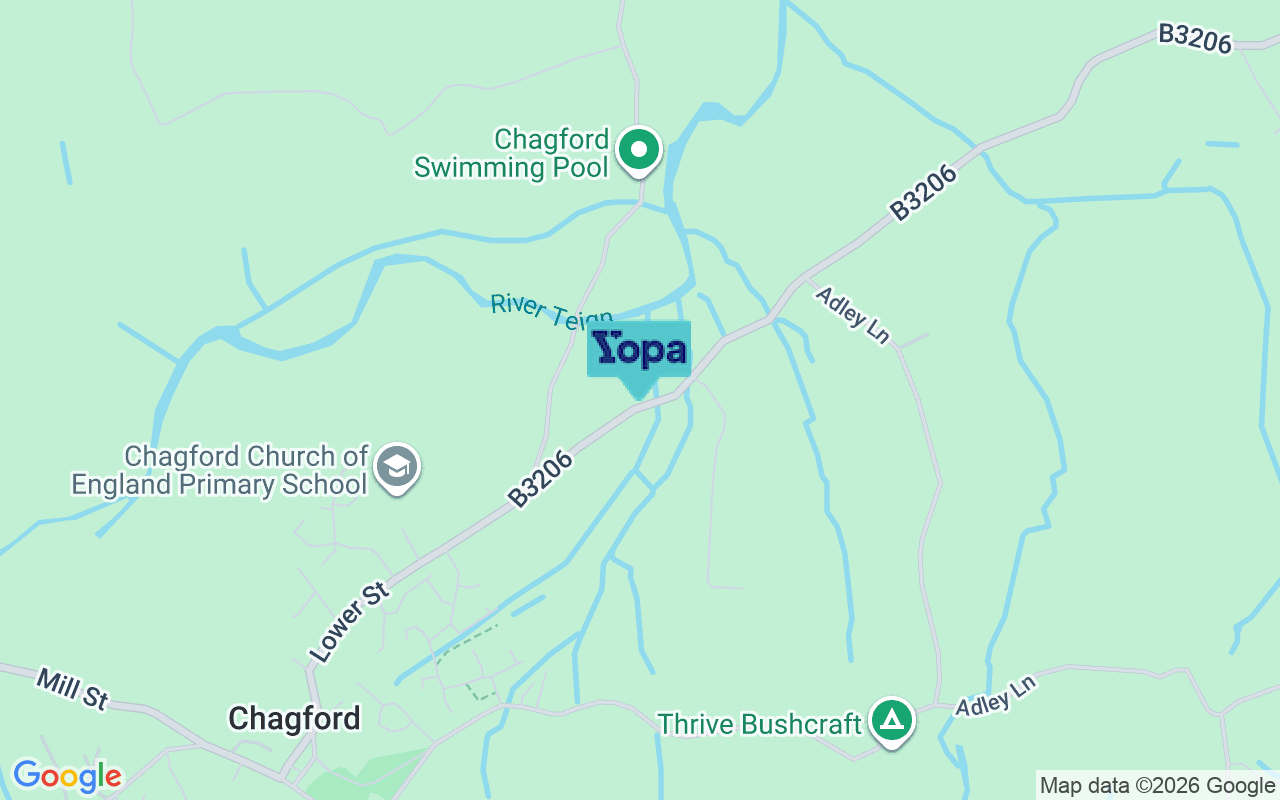 Map showing the location of TQ13 8DB