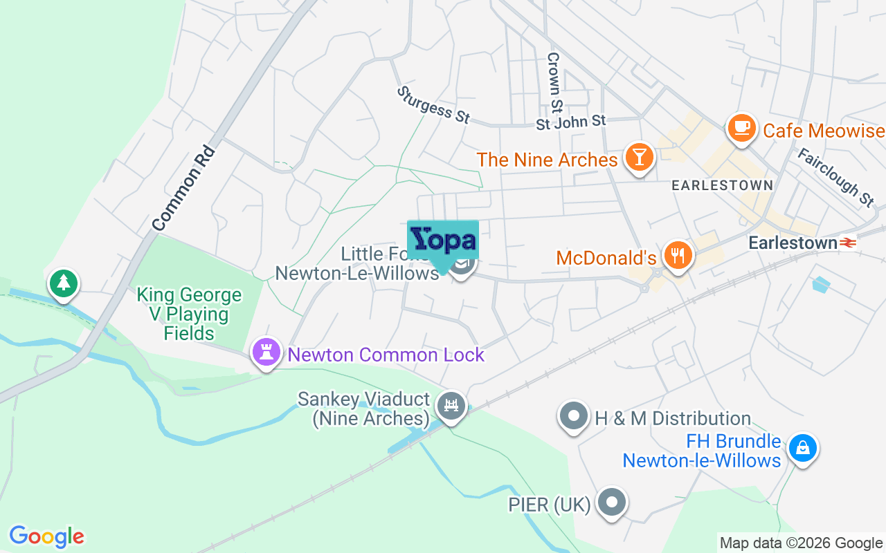 Map showing the location of WA12 9PE