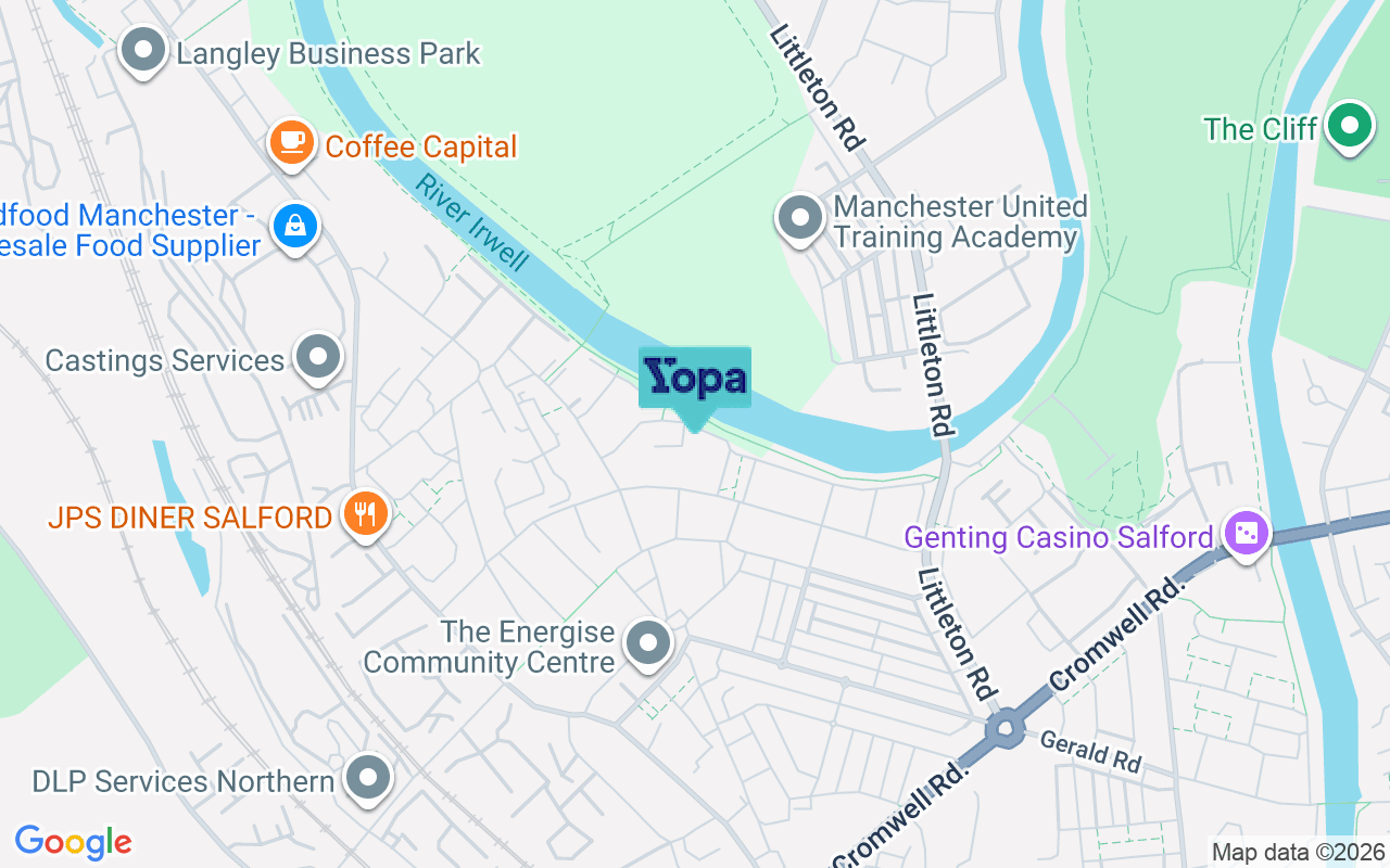 Map showing the location of M6 6HN