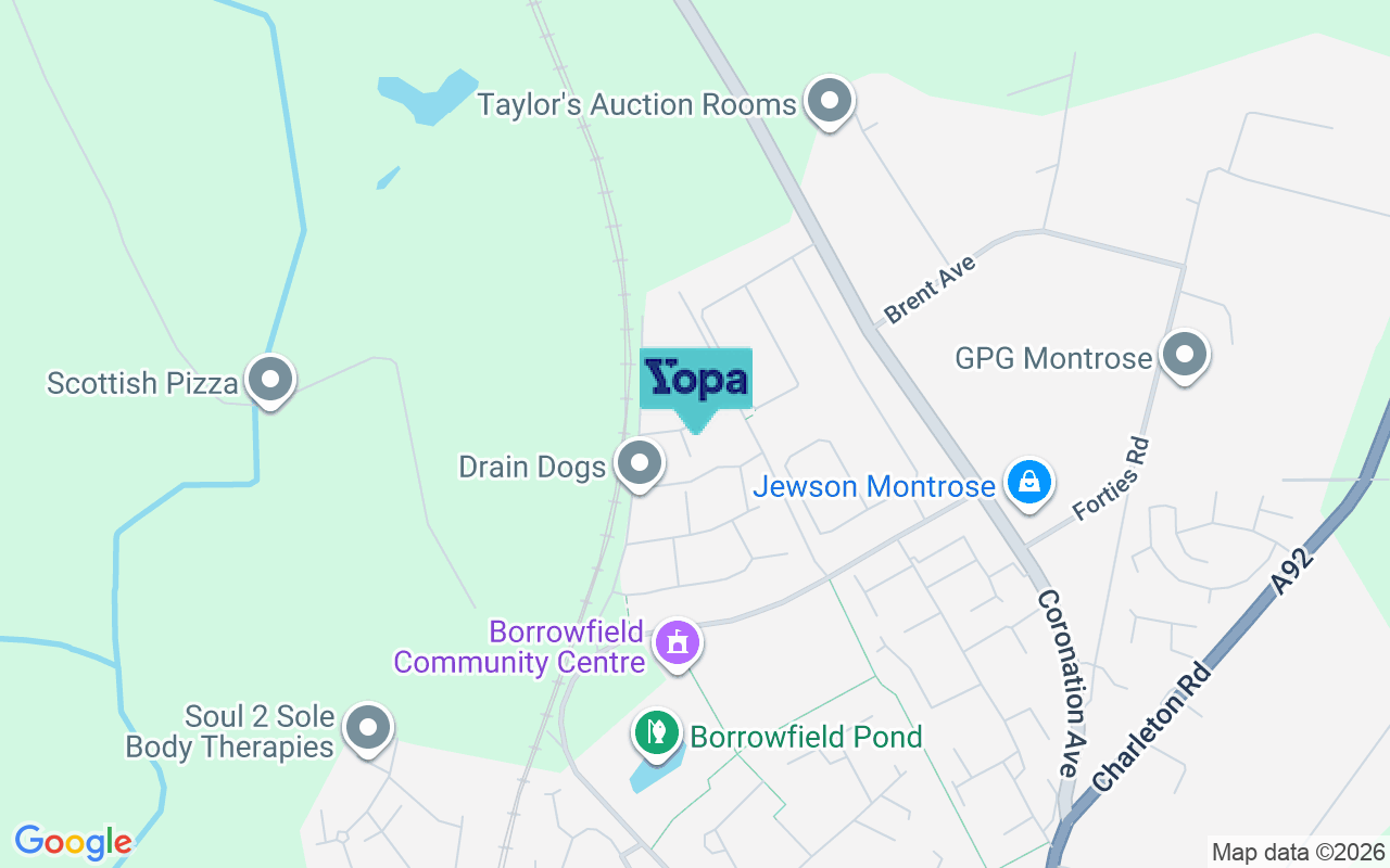 Map showing the location of DD10 9DZ