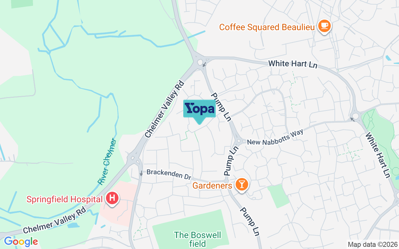 Map showing the location of CM1 6FE