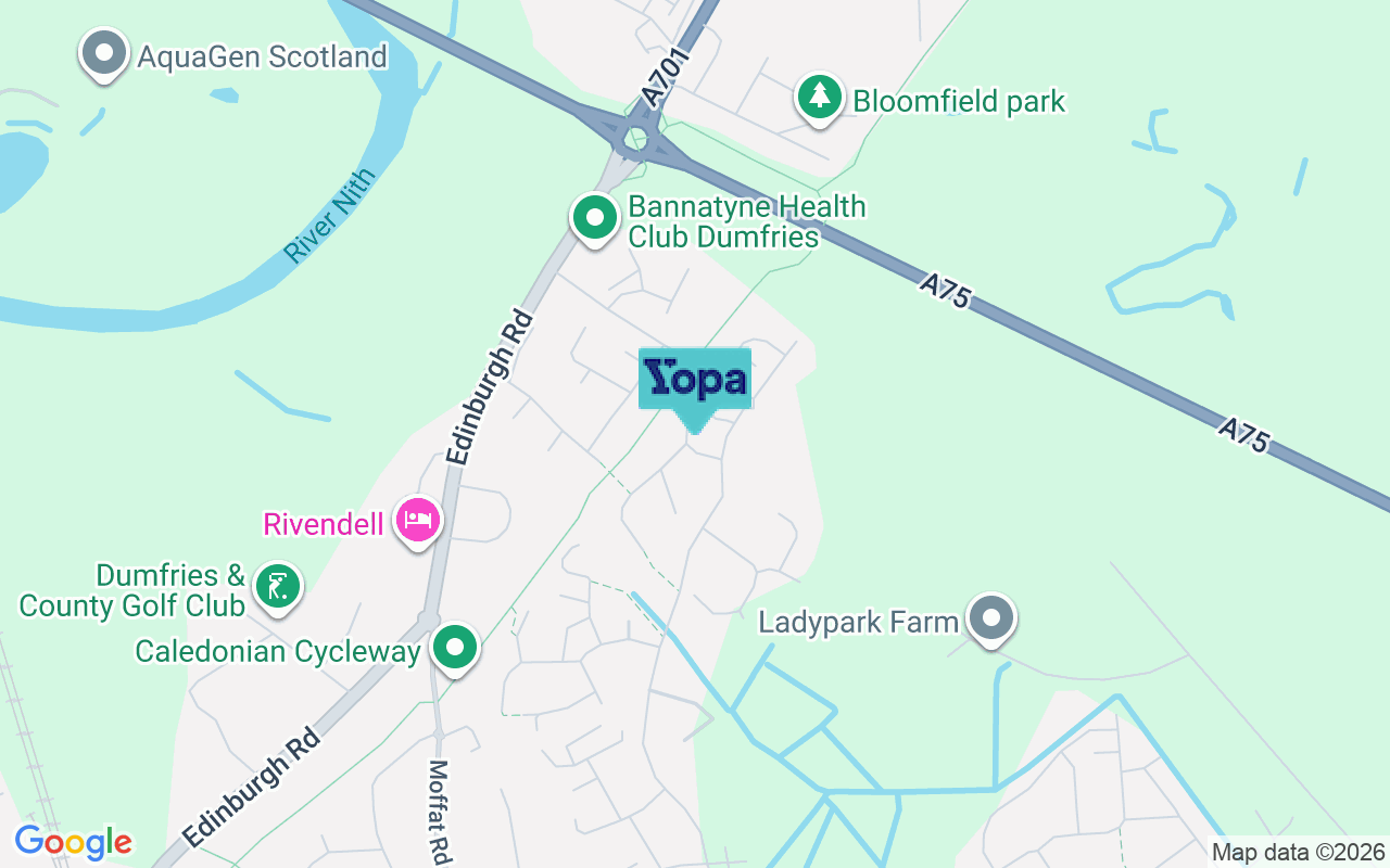 Map showing the location of DG1 3FF