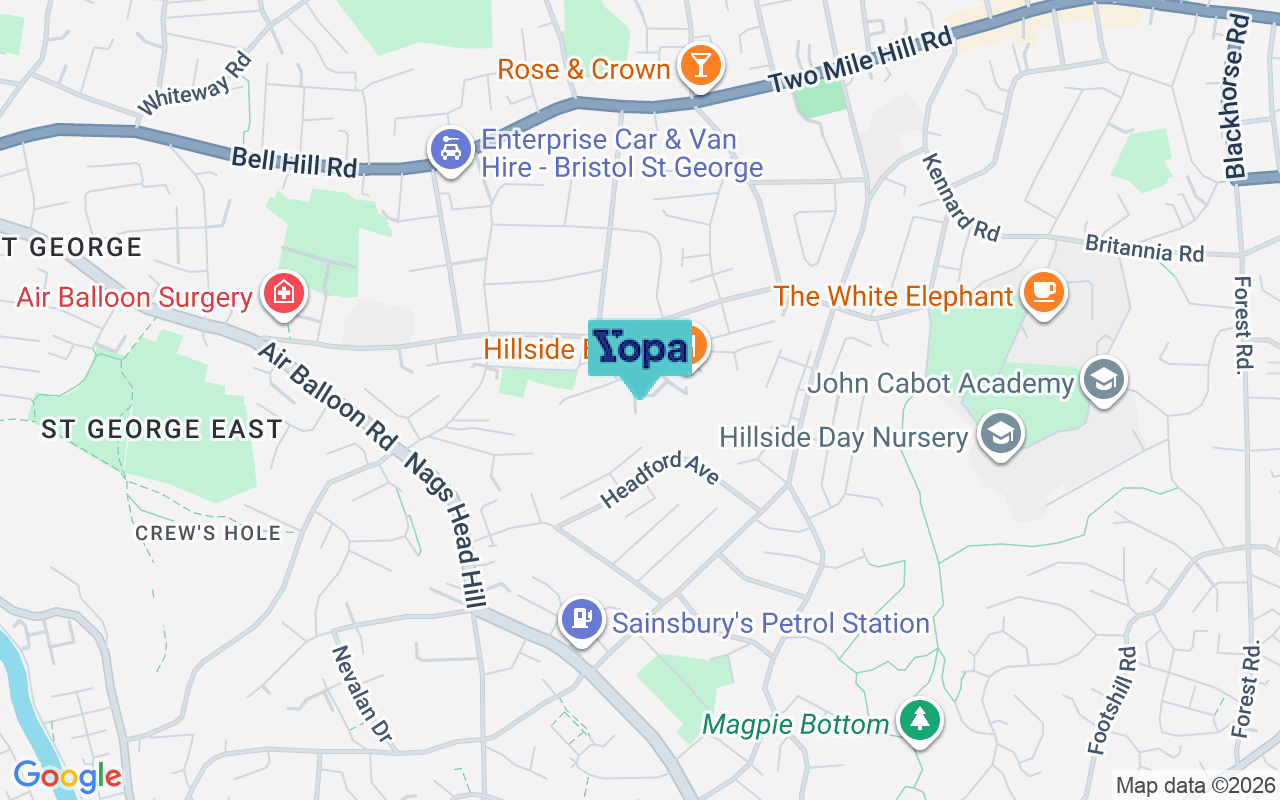 Map showing the location of BS5 8NN