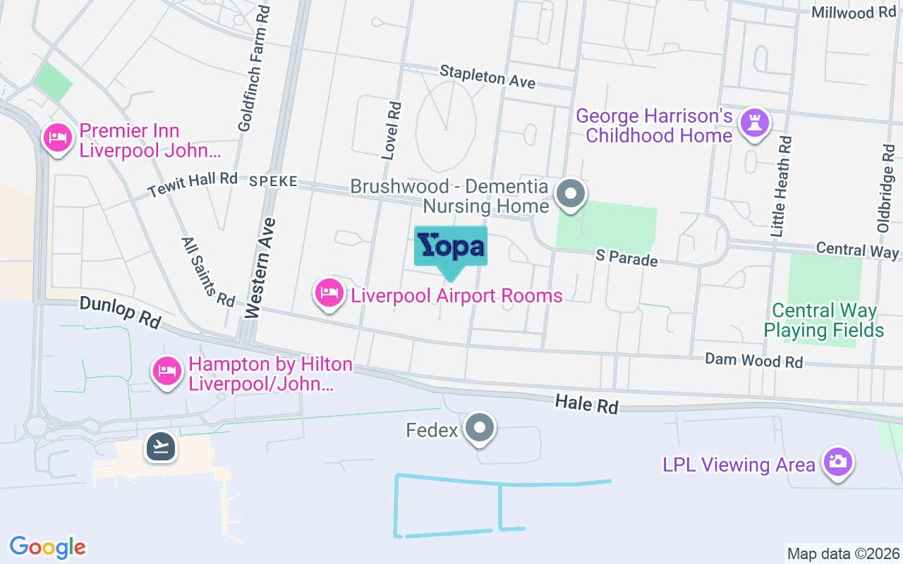 Map showing the location of L24 0AE
