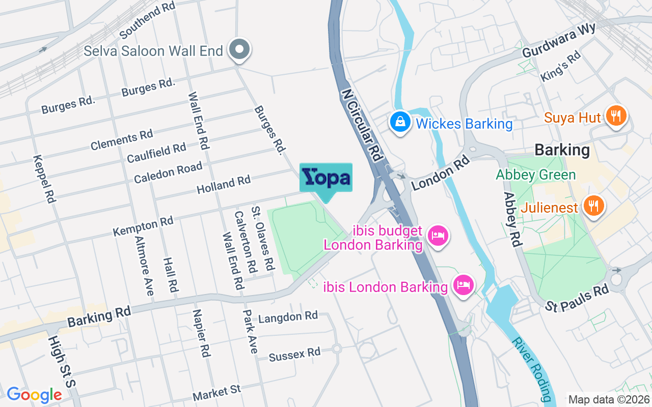 Map showing the location of E6 2ET