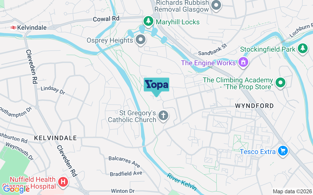 Map showing the location of G20 8HU