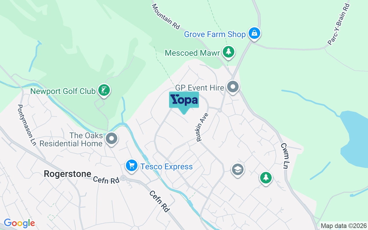 Map showing the location of NP10 0BE