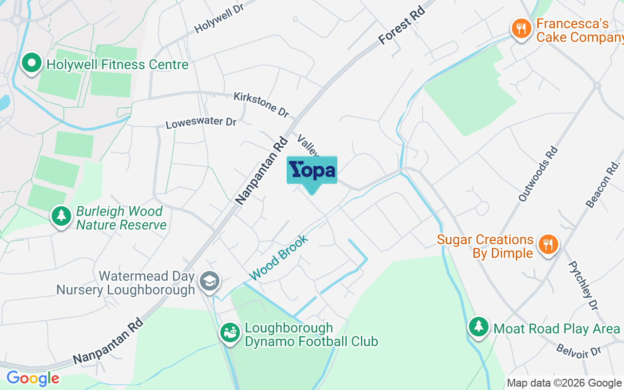 Map showing the location of LE11 3PQ