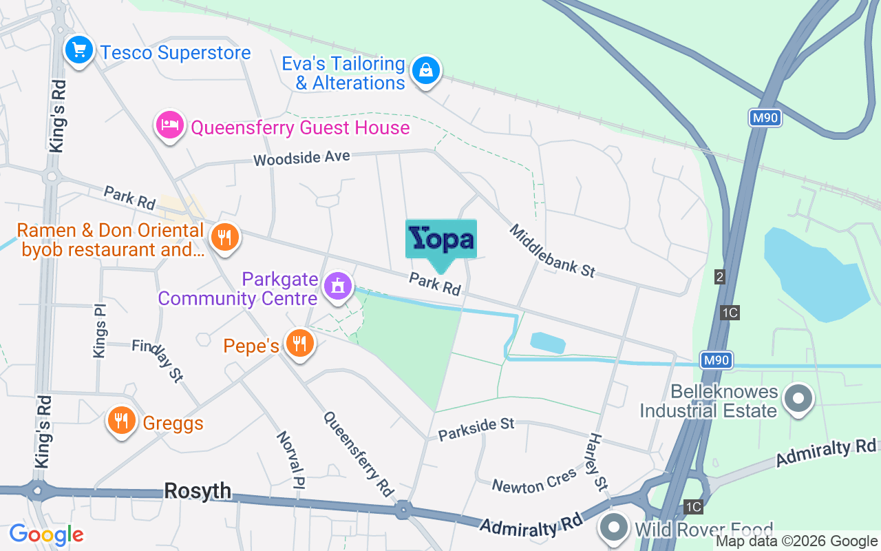 Map showing the location of KY11 2PA