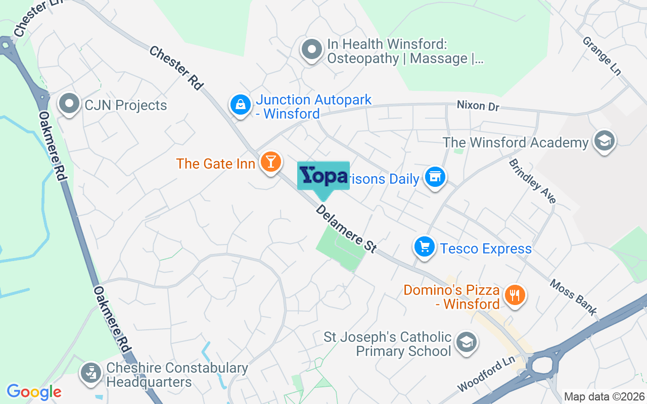 Map showing the location of CW7 2NA