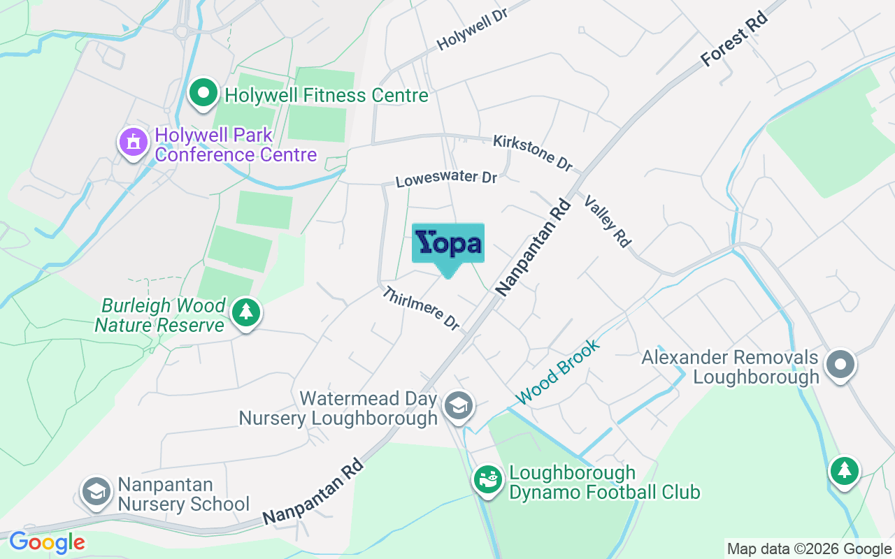 Map showing the location of LE11 3SS