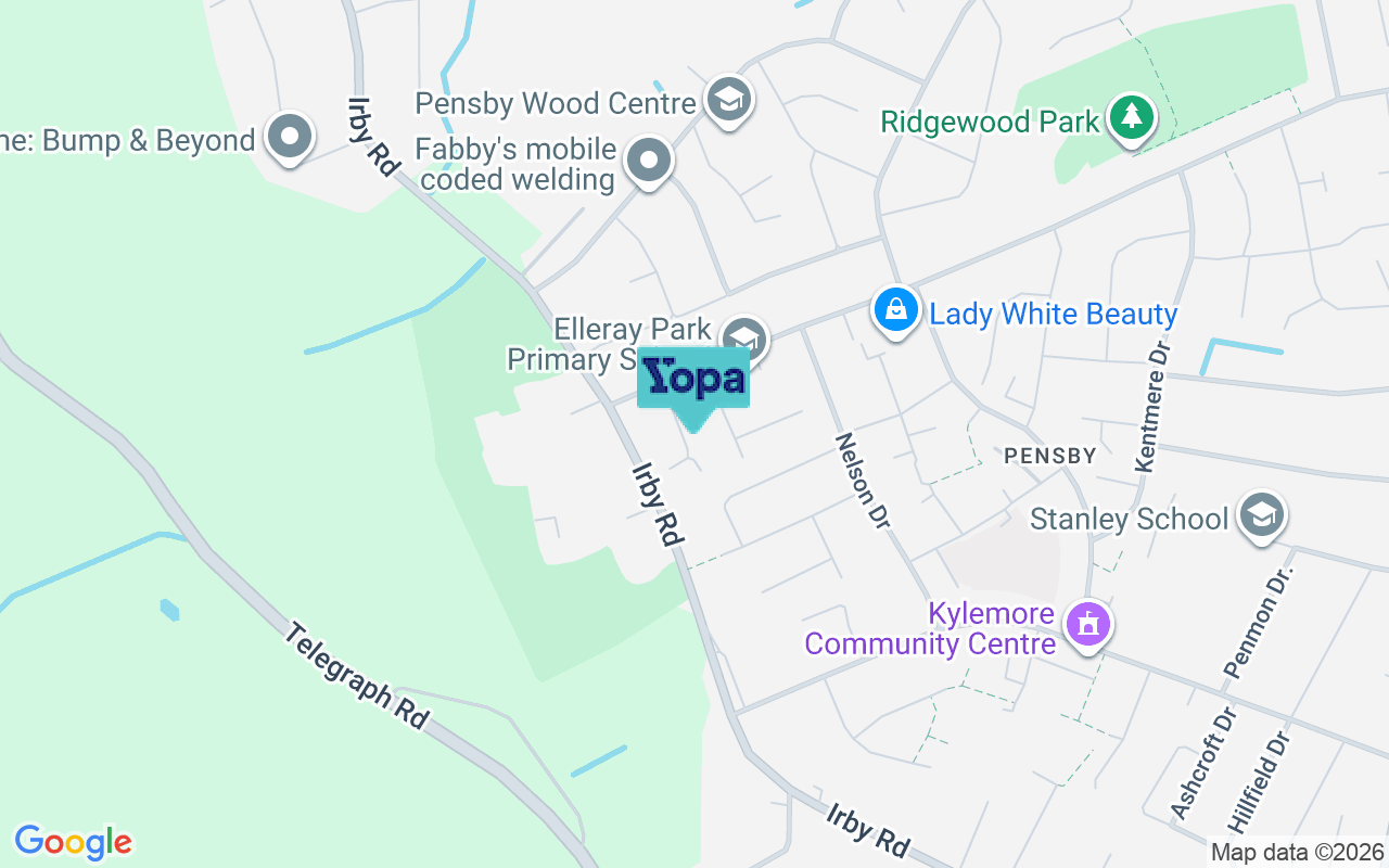 Map showing the location of CH61 8TH