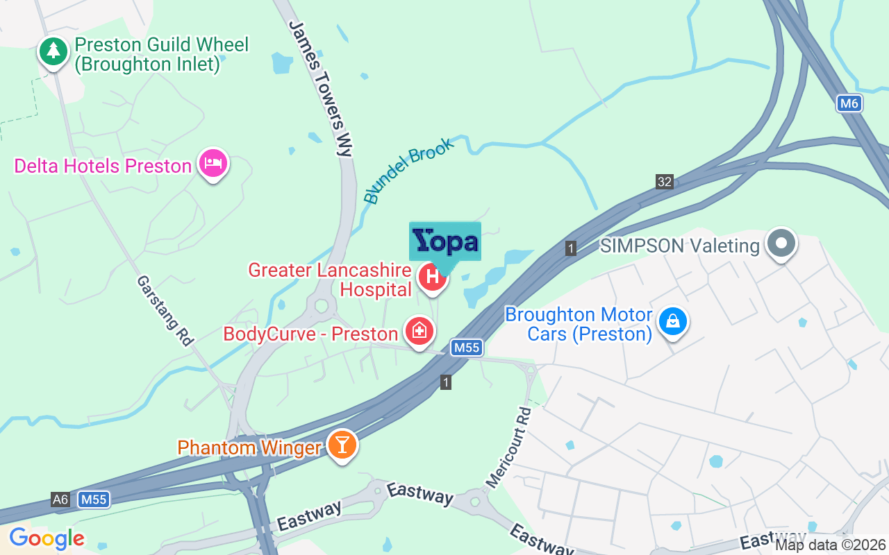 Map showing the location of PR3 5LF