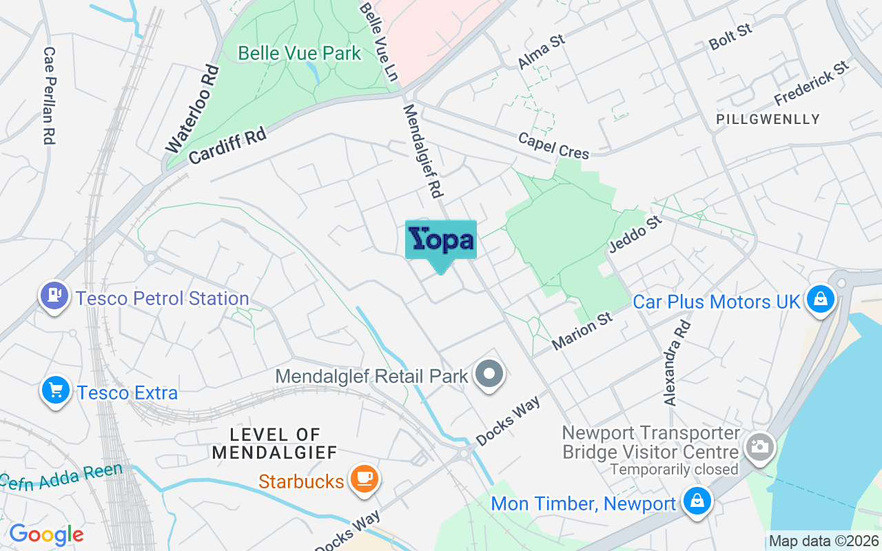 Map showing the location of NP20 2SB