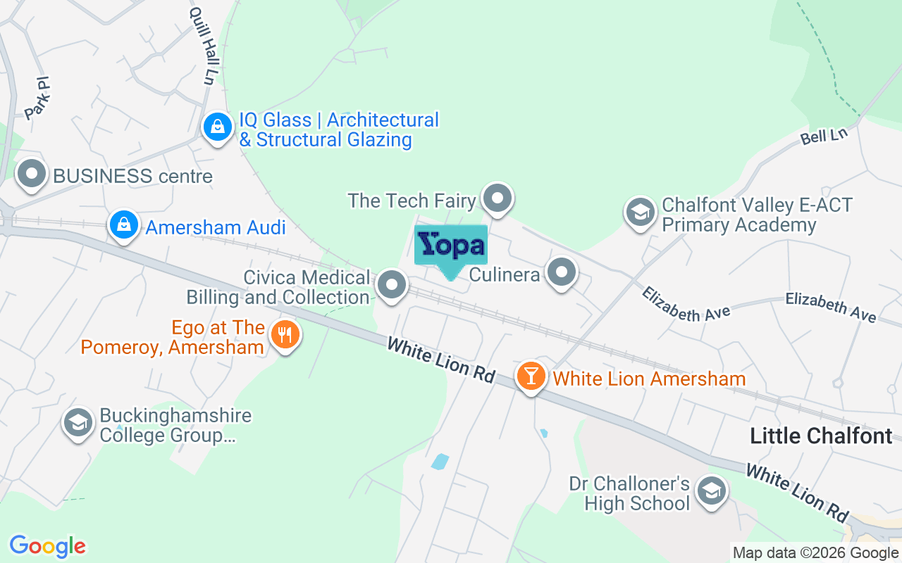 Map showing the location of HP6 6FP