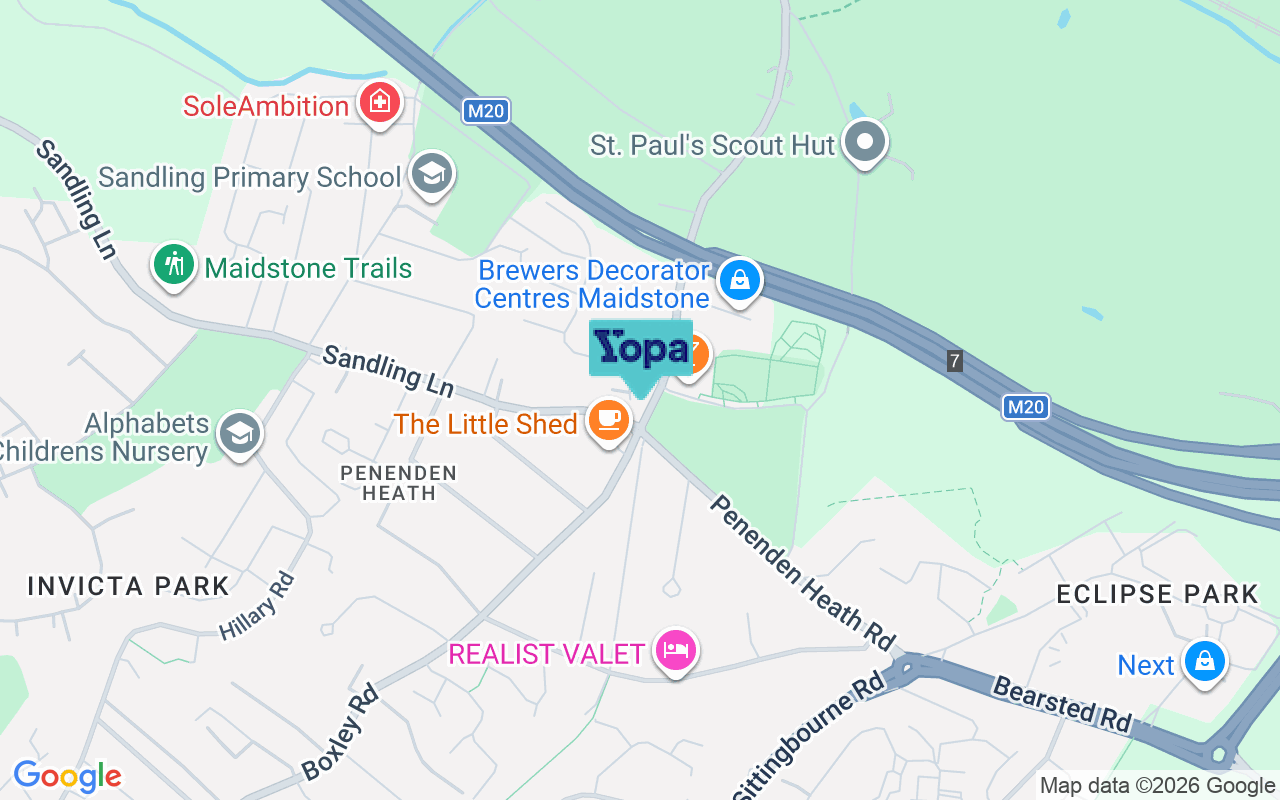 Map showing the location of ME14 2XB