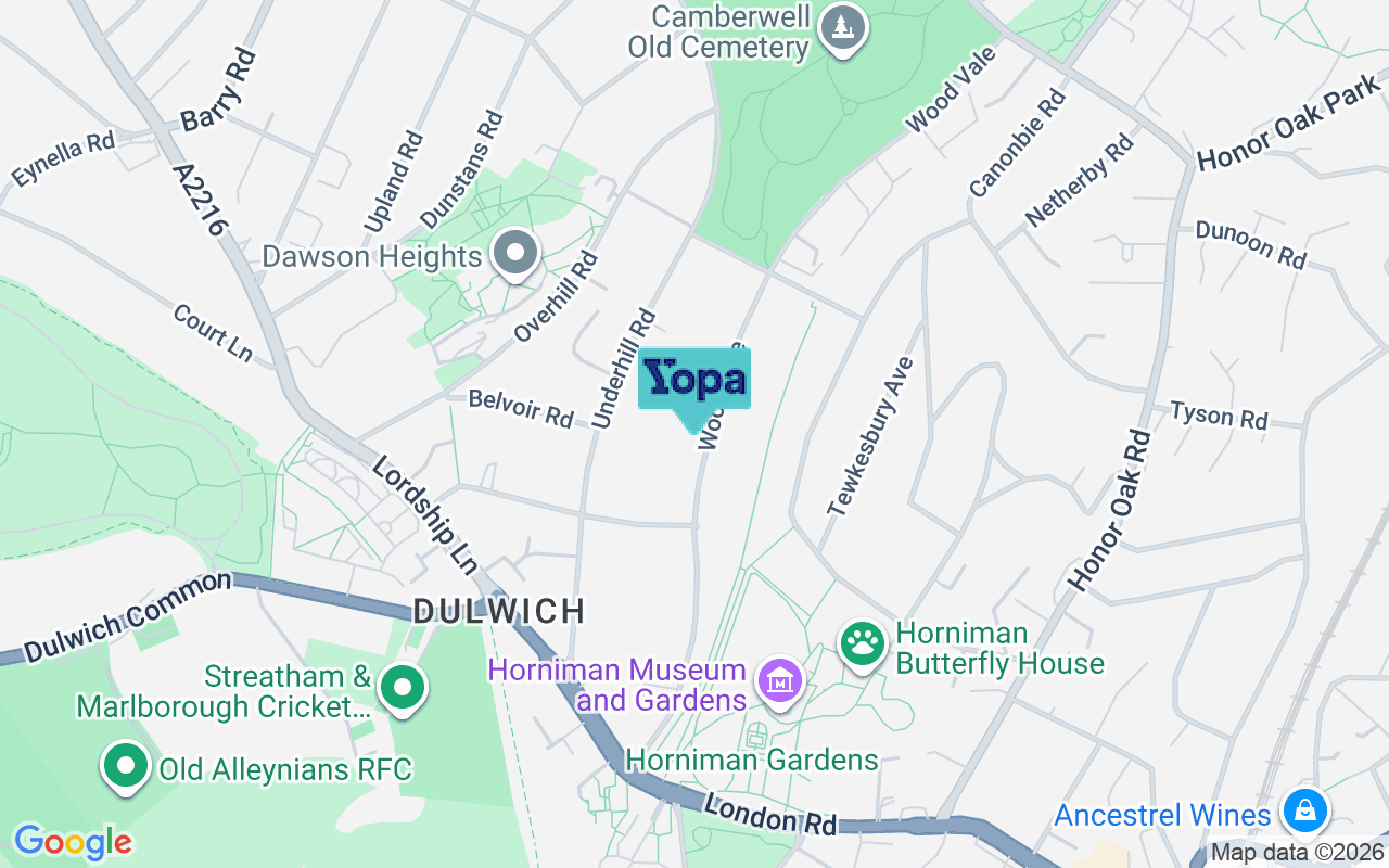 Map showing the location of SE23 3DU