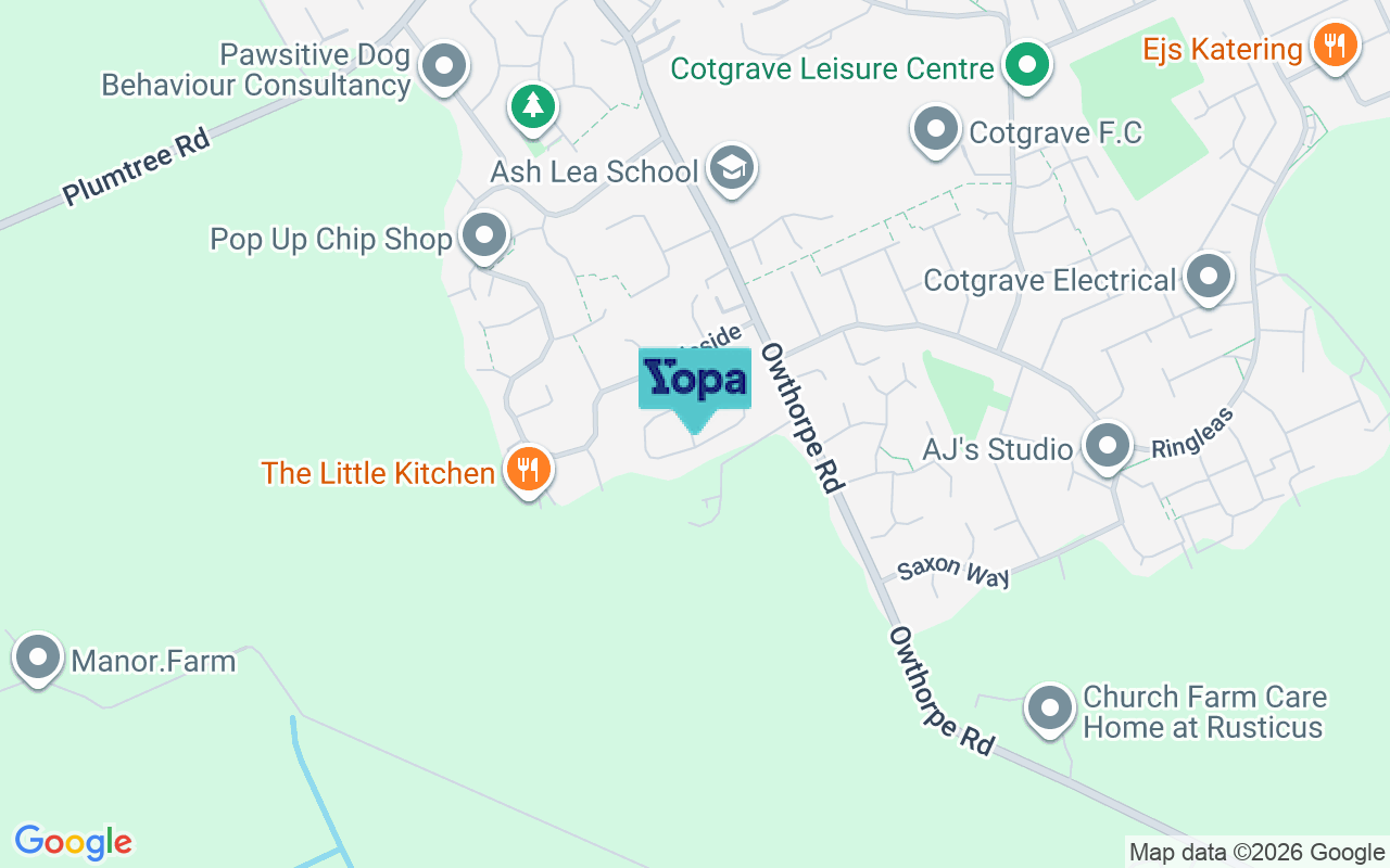 Map showing the location of NG12 3QD