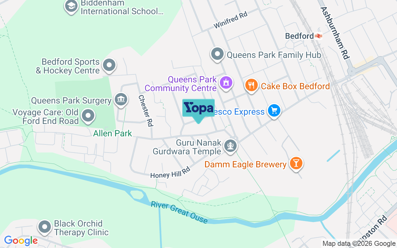 Map showing the location of MK40 4HQ