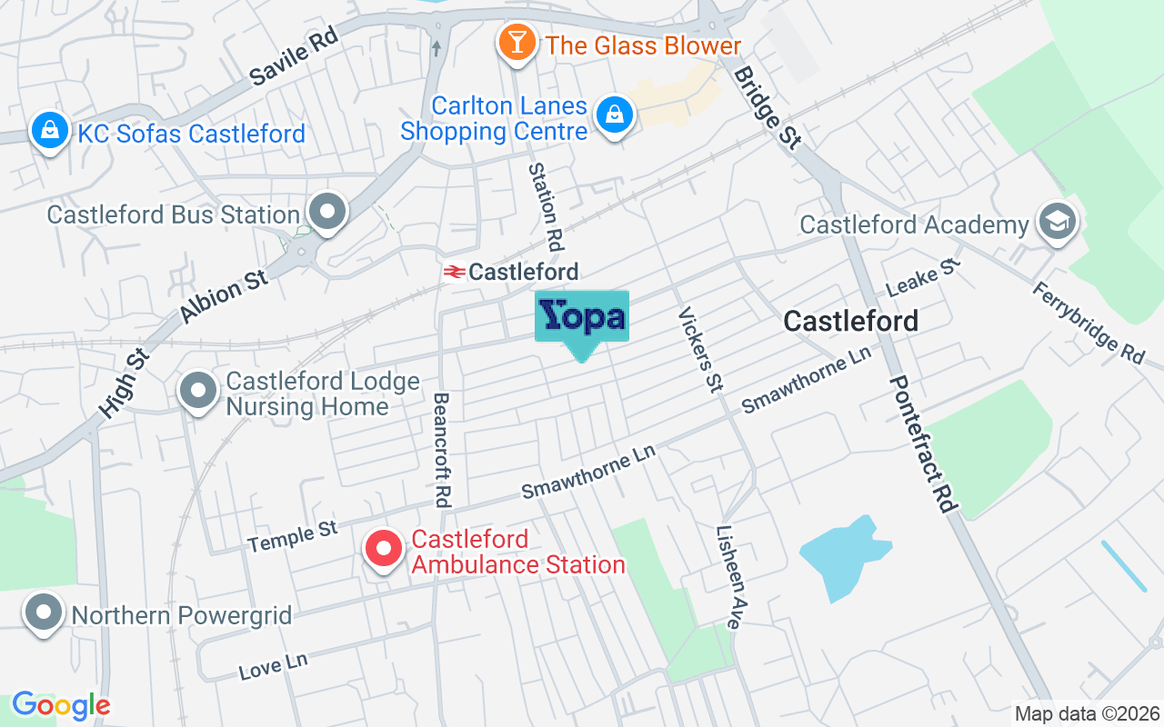 Map showing the location of WF10 4AW