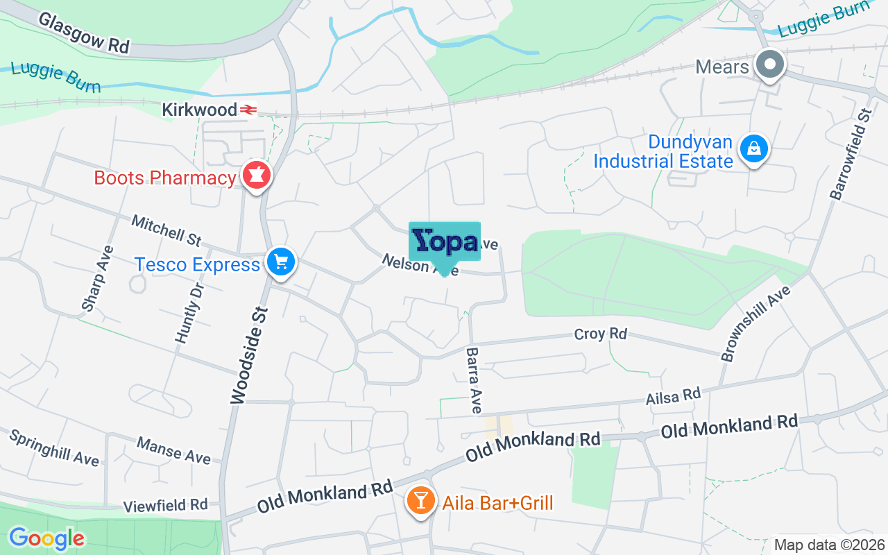 Map showing the location of ML5 5LR