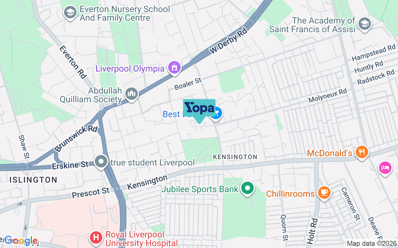 Map showing the location of L6 9JJ