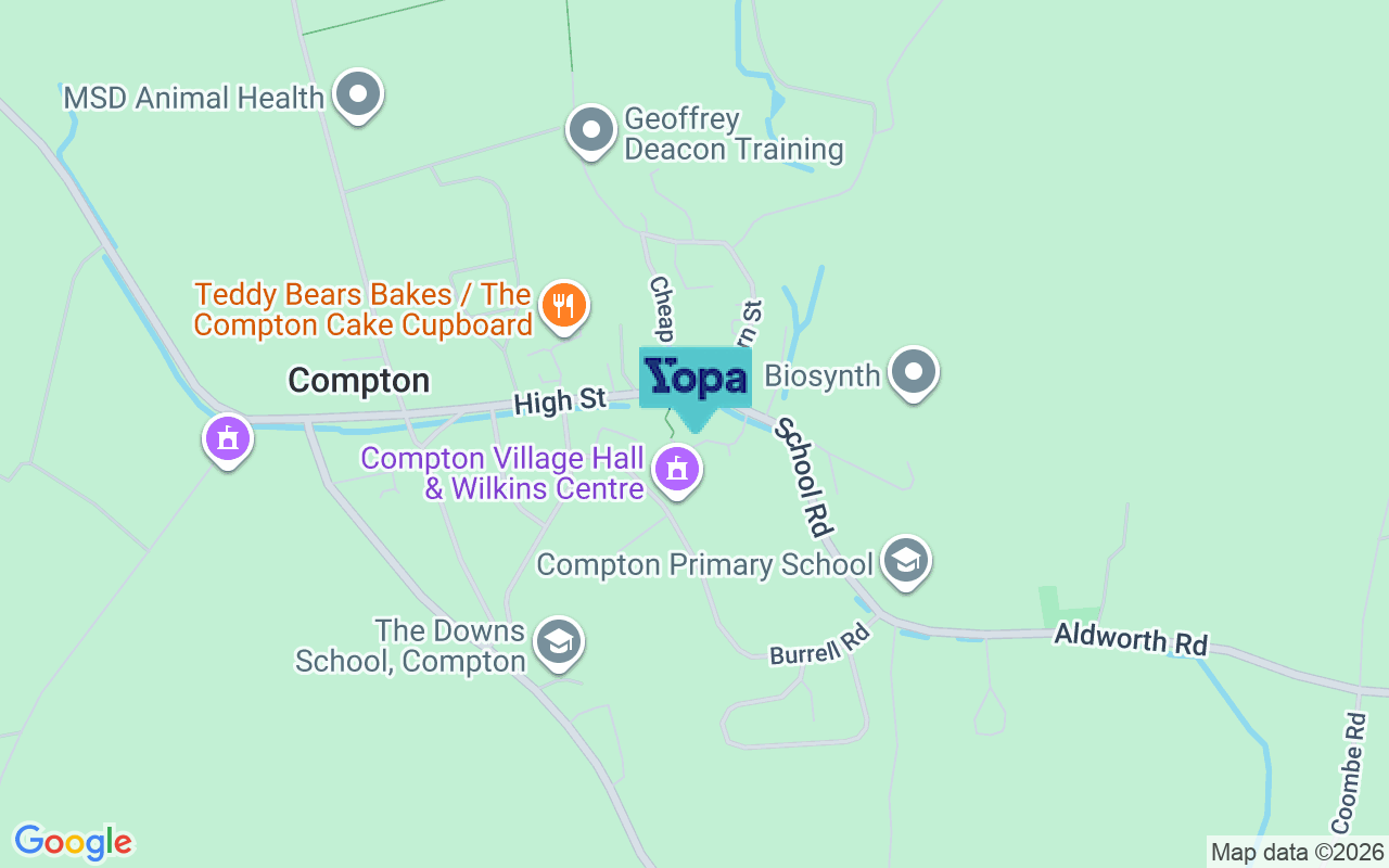 Map showing the location of RG20 6NN