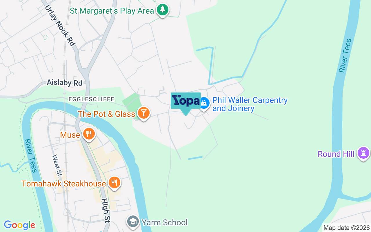 Map showing the location of TS16 9DB