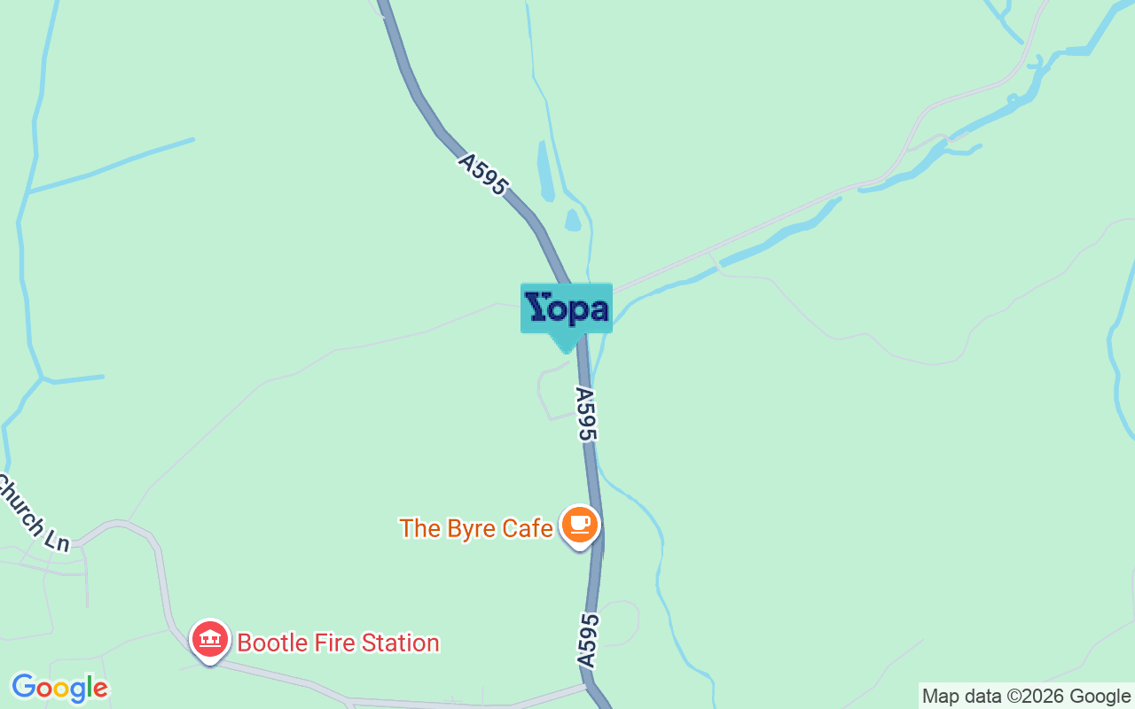 Map showing the location of LA19 5TJ