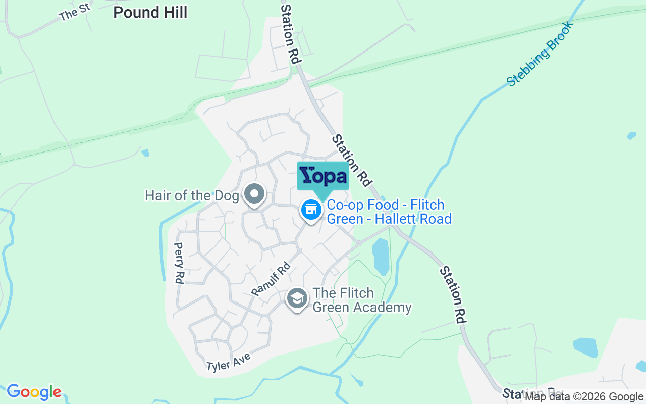Map showing the location of CM6 3UW