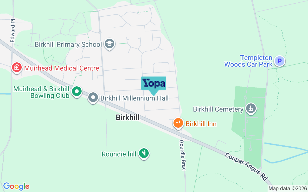 Map showing the location of DD2 5PS