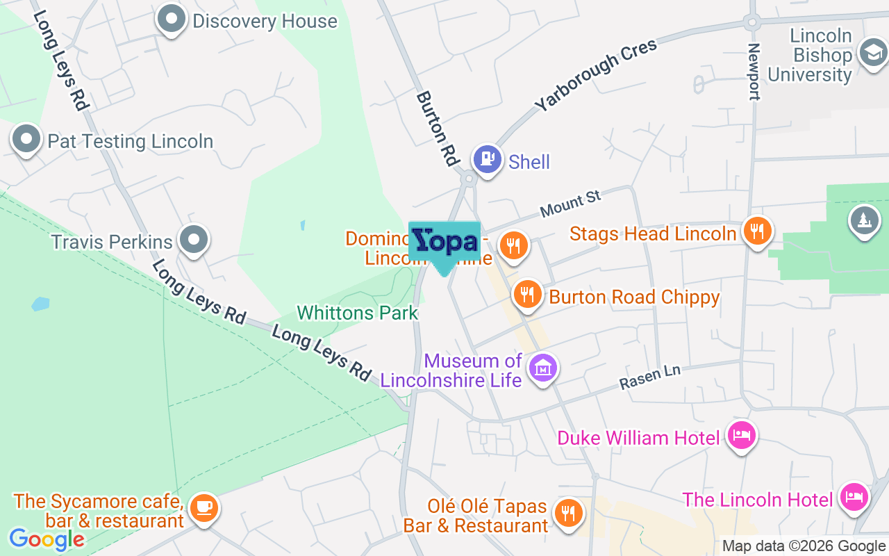 Map showing the location of LN1 3JH