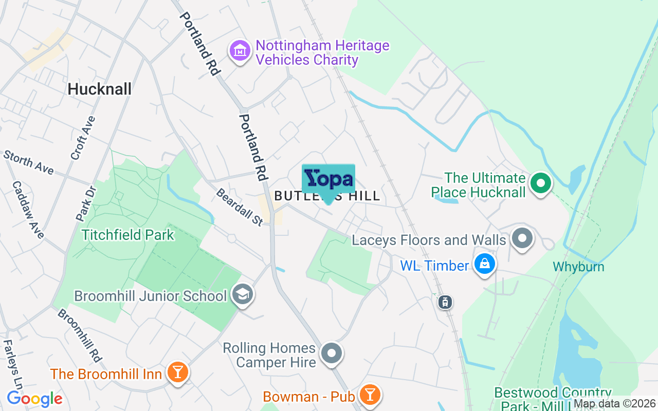 Map showing the location of NG15 7PB