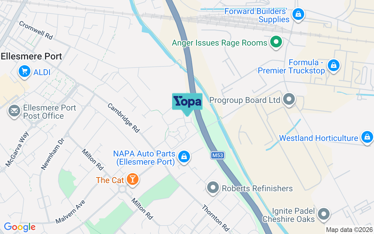 Map showing the location of CH65 5FJ